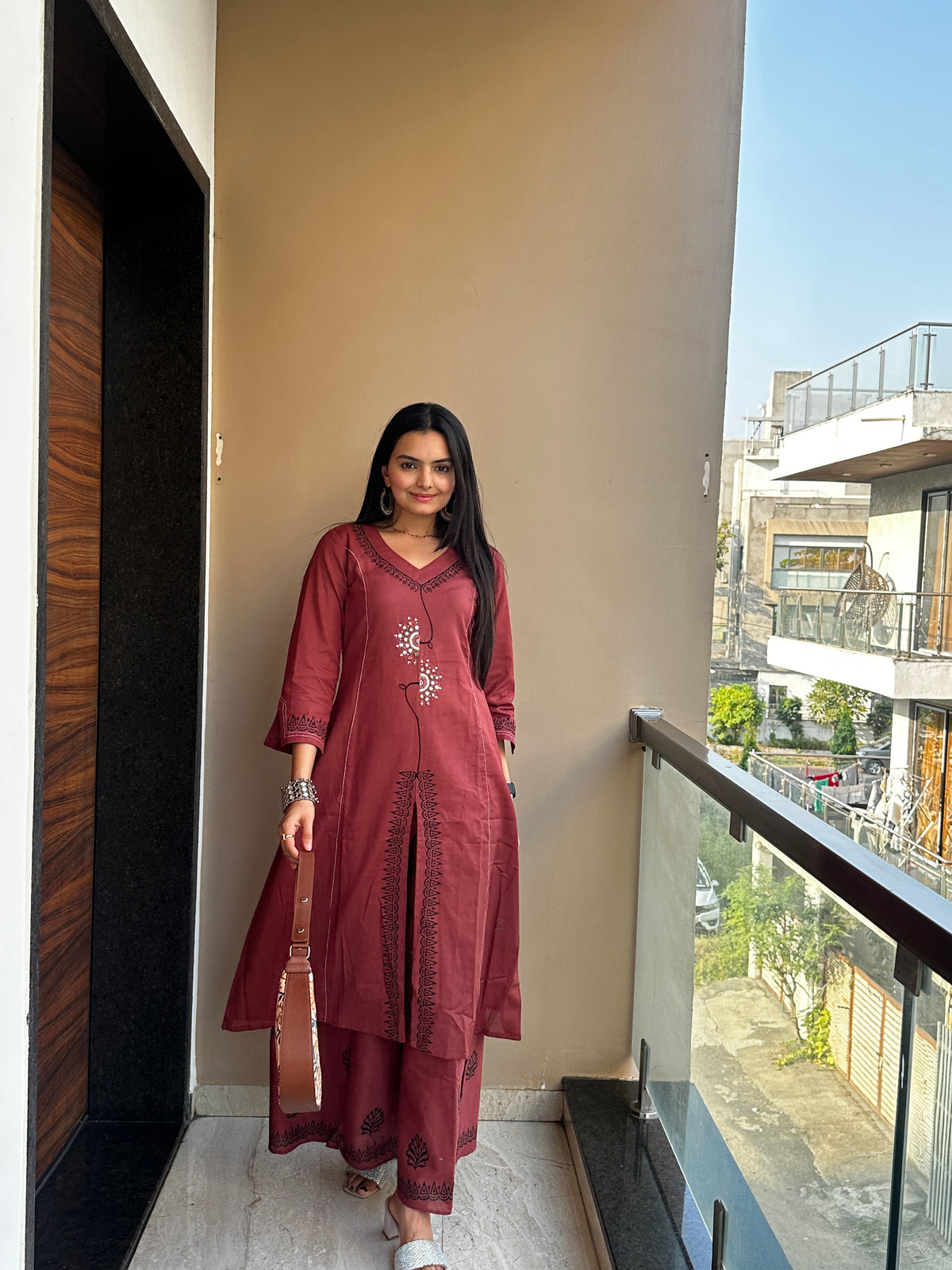Dark Fantasy Handwork Kurta Palazzo Set