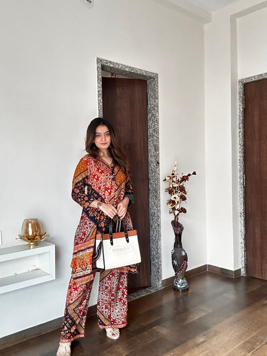 Kalamkari Printed Pure Cotton Co-ord Set