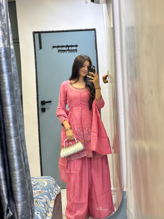 Blush Bloom Palazzo Set