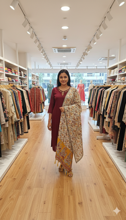 Maroon Muse Kurta Set