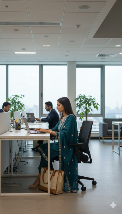 Peacock Royale Teal Embroidered Kurta Set