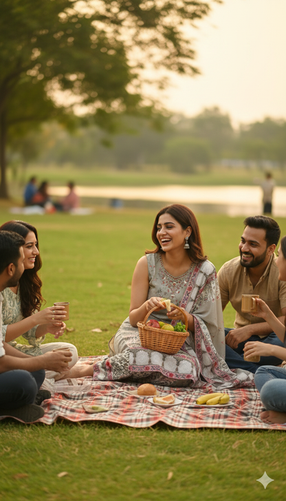 Ivory Mist Grey Gulnaar Printed Suit Set