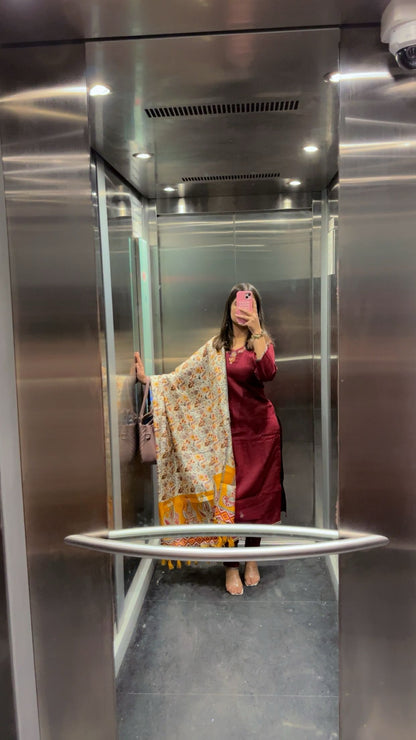 Maroon Muse Kurta Set