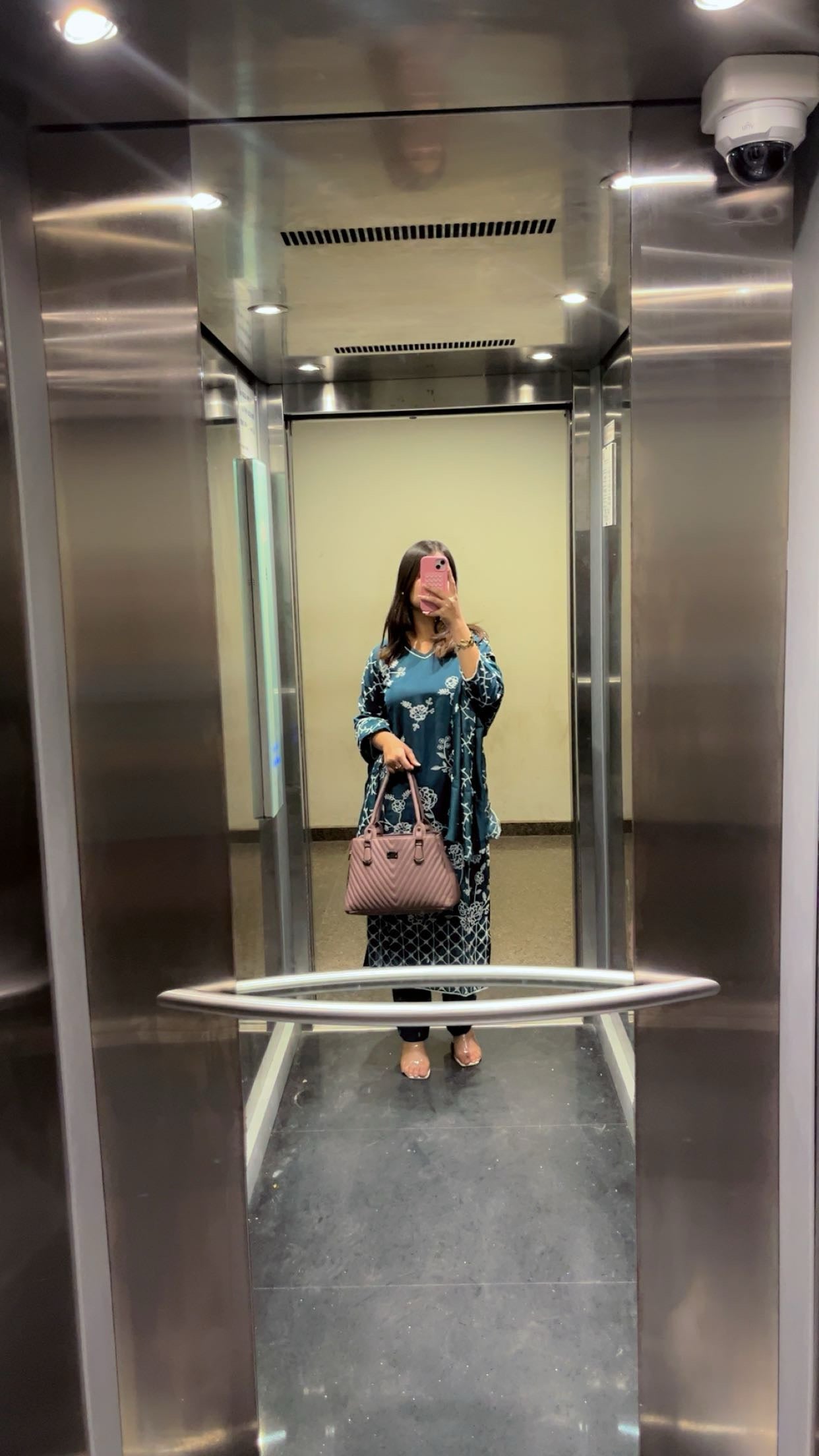 Serene Teal Chikankari Kurta Pant Set