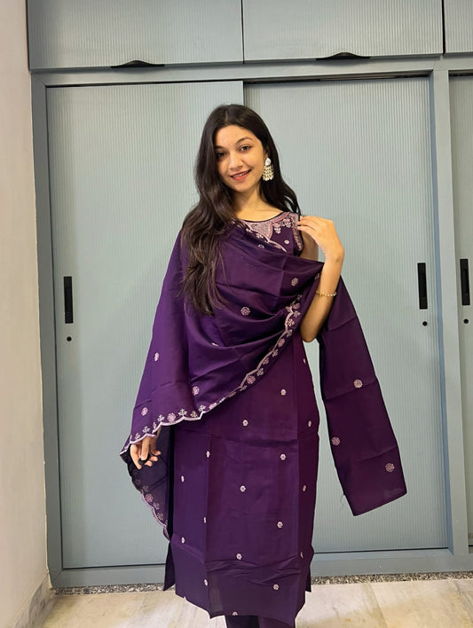 Royal Plum Aura Suit Set
