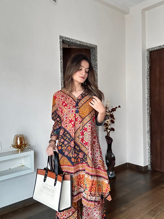Kalamkari Printed Pure Cotton Co-ord Set