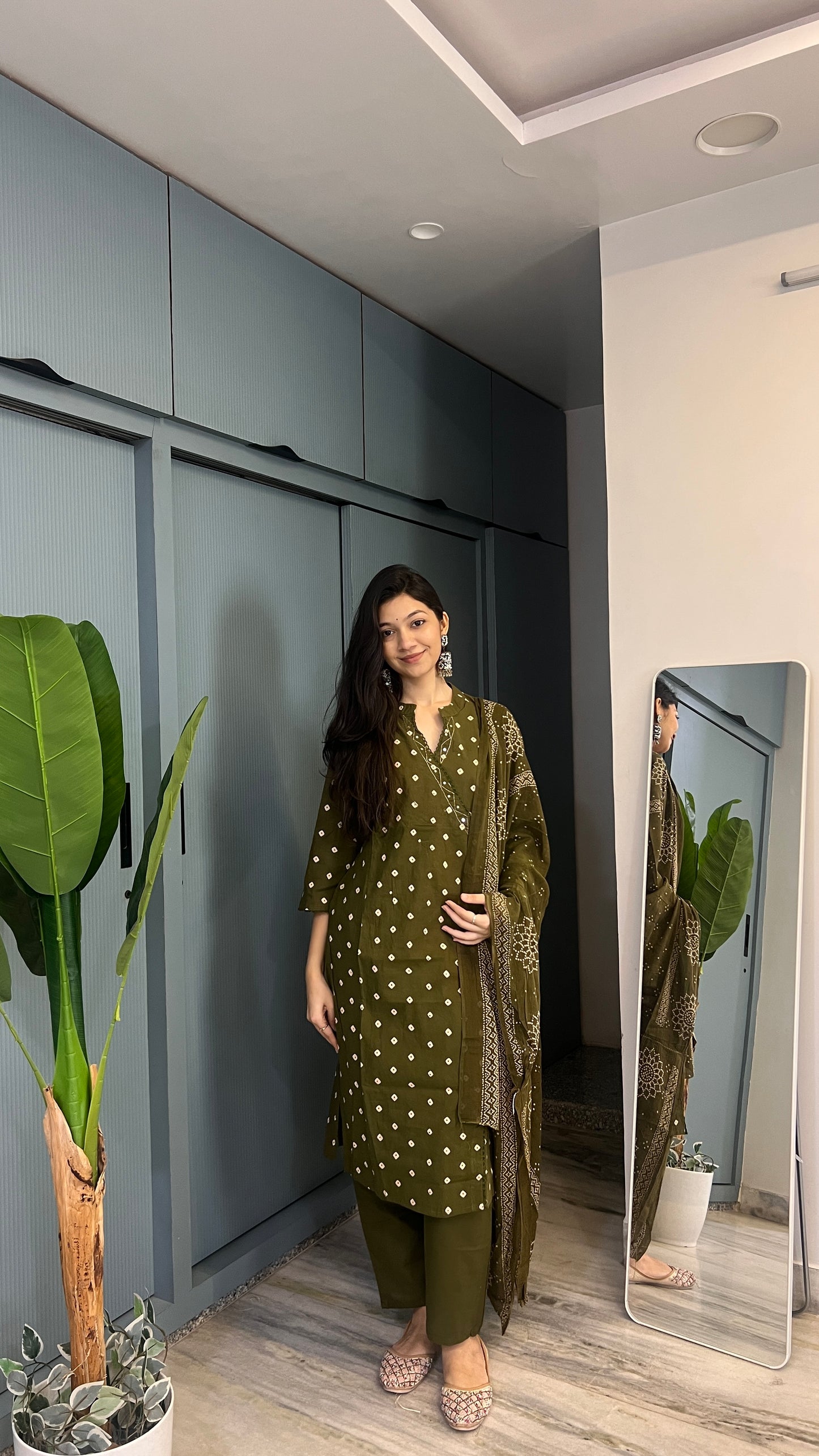 Moss Royale — Pure Cotton Printed Kurta Pant Set with Dupatta