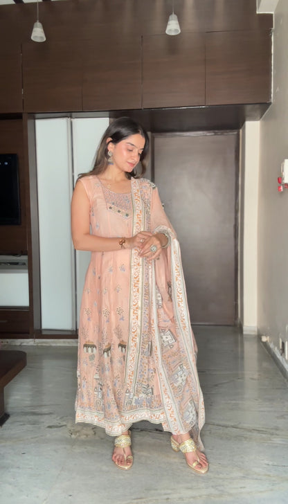 Blush Symphony Pure Mulmul Cotton Suit Set