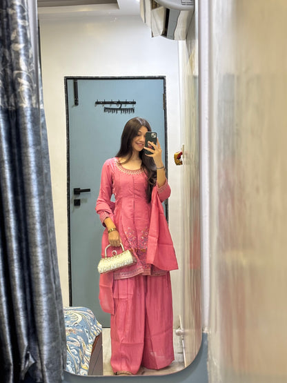 Blush Bloom Palazzo Set