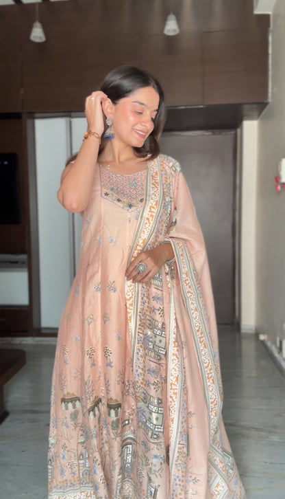 Blush Symphony Pure Mulmul Cotton Suit Set