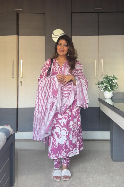 Gulabi Nazakat Pure Cotton Suit Set