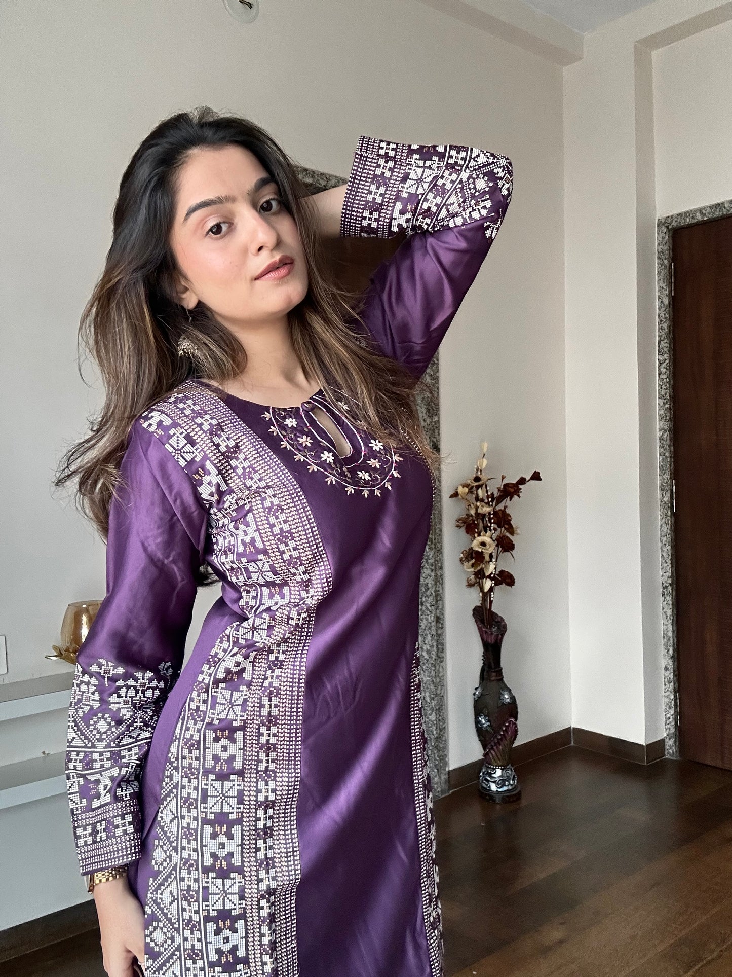 Malbec Purple Printed Co-ord Set