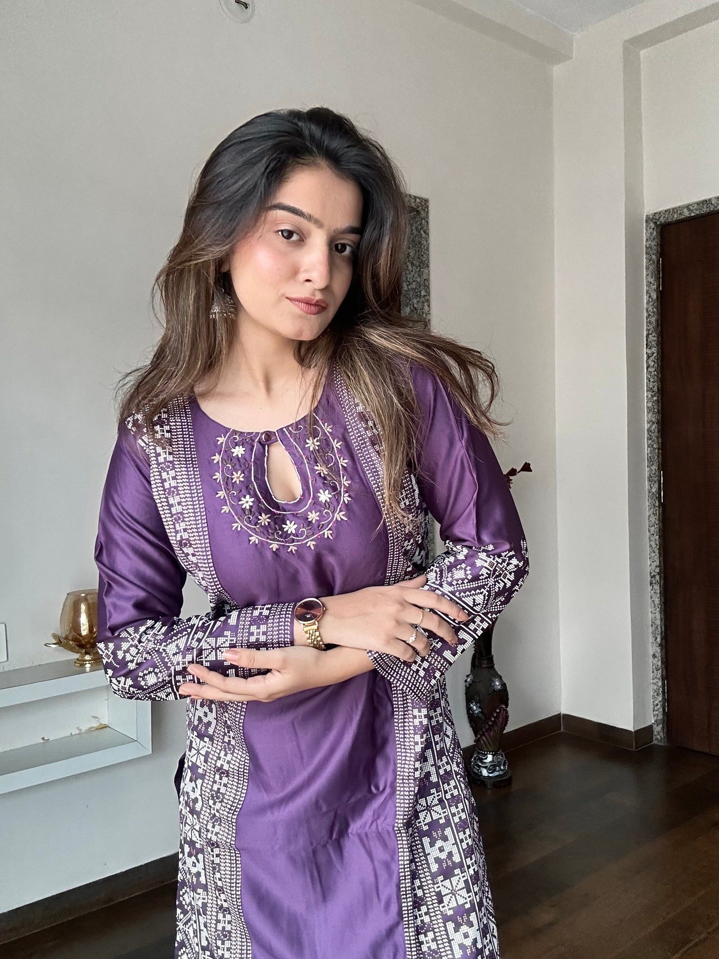Malbec Purple Printed Co-ord Set