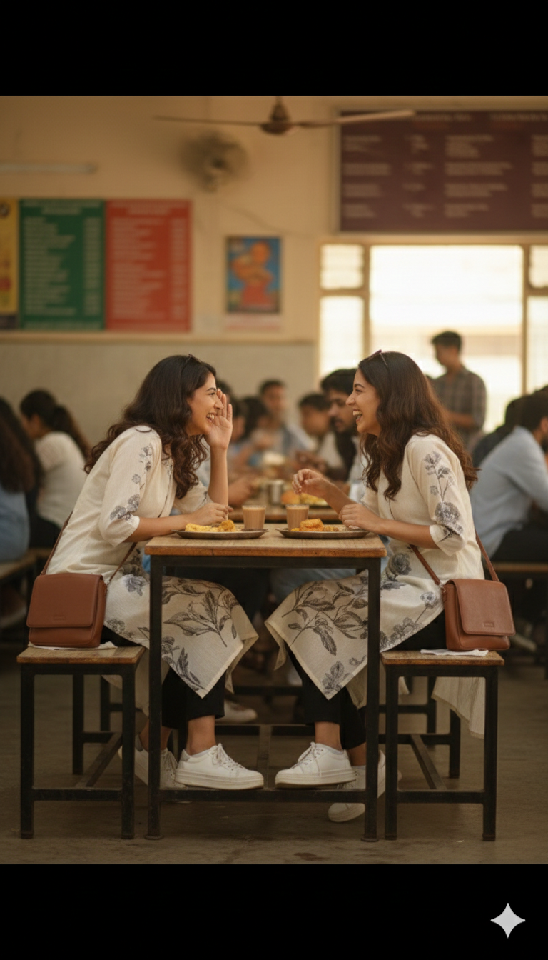 Creamy Crepe Handwork & Printed Kurti