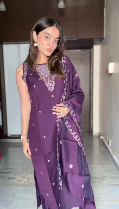 Royal Plum Aura Suit Set